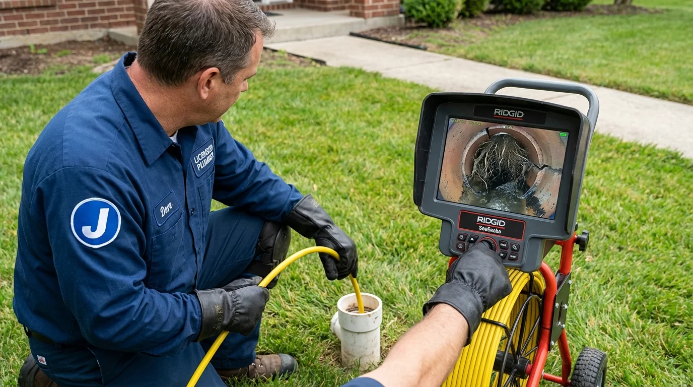 Sewer camera inspection being performed by Johns Plumbing LLC in Ahwahnee