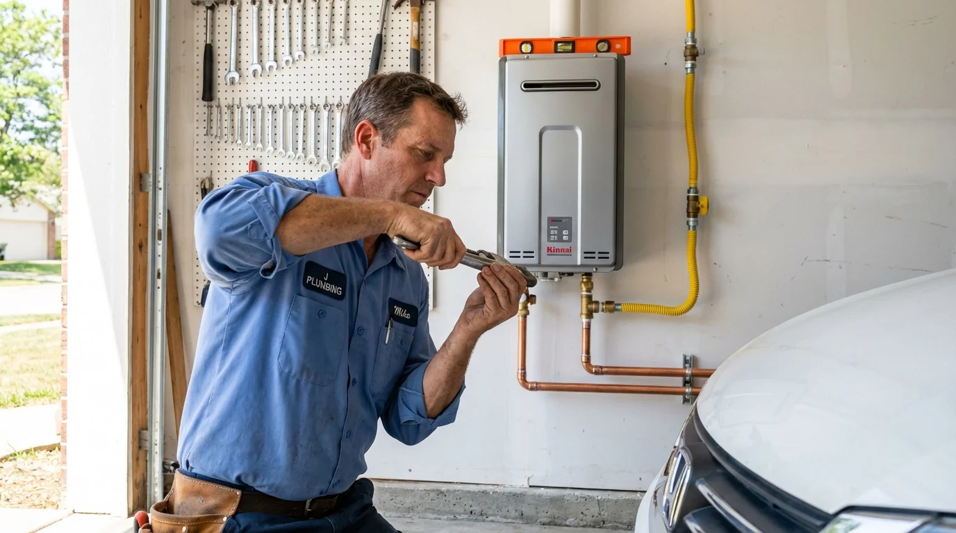 Tankless water heater installation by a Johns Plumbing LLC plumber in Ahwahnee